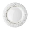 Dutch Rose Amsterdam Loft Dinerbord Plat 26 Cm Wit Glitter