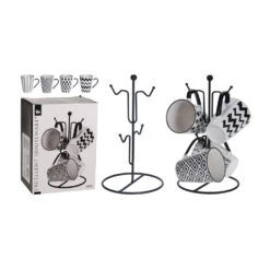 Excellent Houseware 4 Bekers In Metalen Rekje -Tefal Winkel 101 0541 4 1