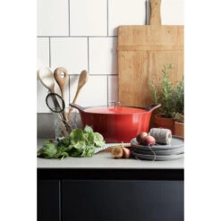 Cuisinox Gietijzeren Braadpan Ø29 Ovaal Volcan Rood Geëmailleerd -Tefal Winkel 101 3279 2 1 1