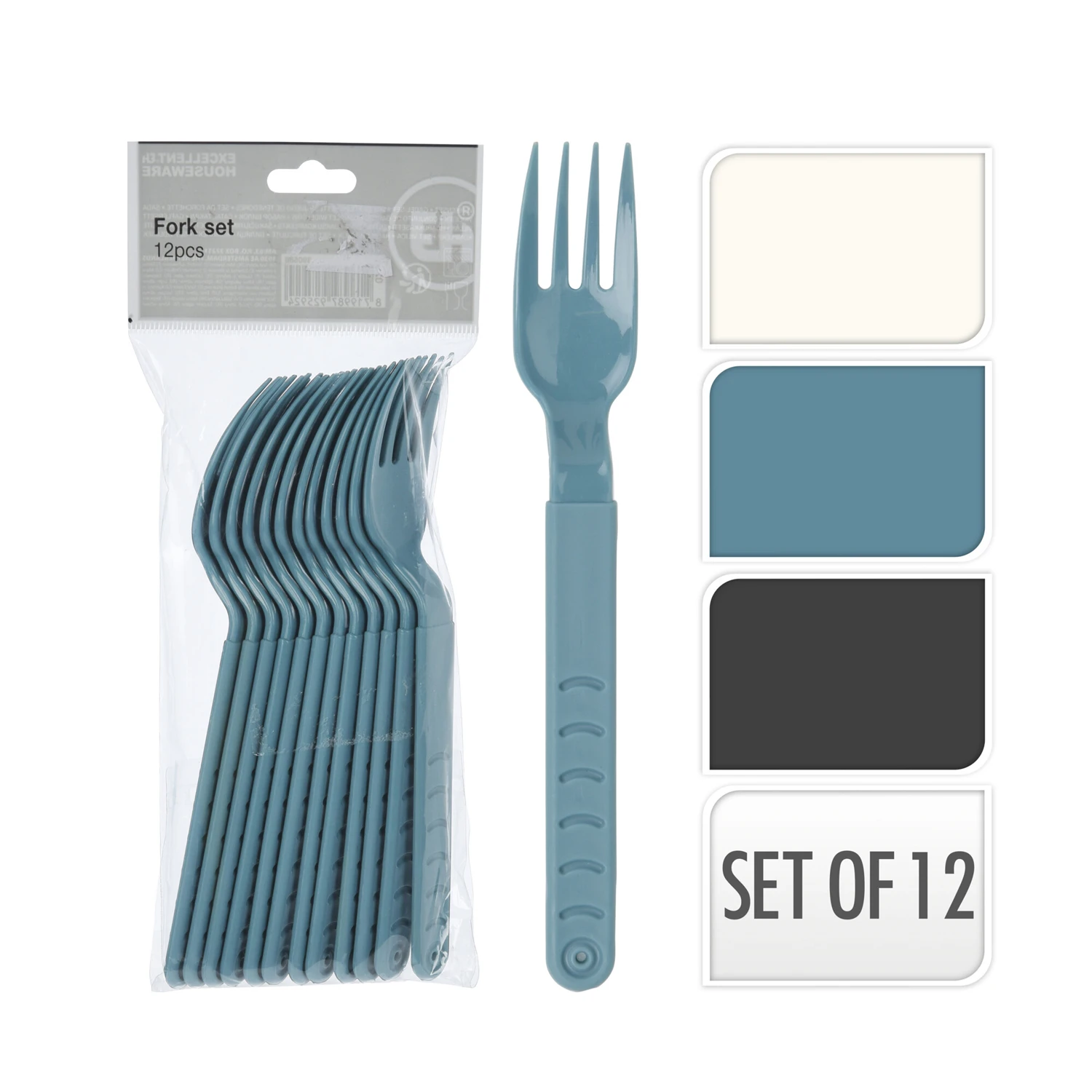 Excellent Houseware Vorkenset 18,5 Cm 12 Stuks 6 Excellent Houseware Vorkenset 18,5 Cm 12 Stuks - Afbeelding 4